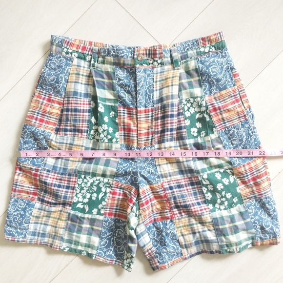 Vintage Tommy Hilfiger Plaid Patchwork Shorts - Picture 7 of 10